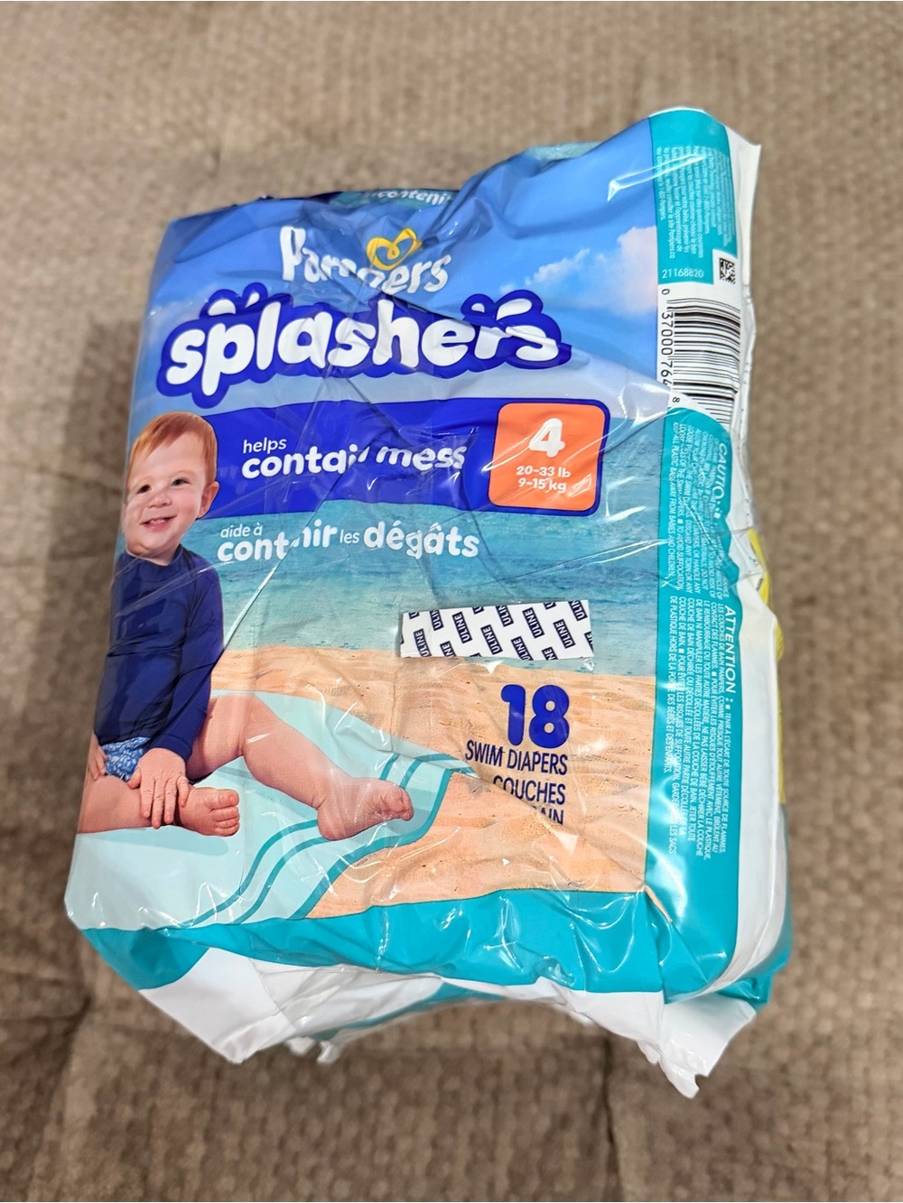 Splashers Kids Swim Trunks Size 4 — (18 Pack) 3 packs of 18